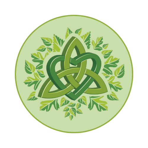 Herb & Soul Logo - Celtic trinity knot with botanical elements, representing traditional herbal medicine.